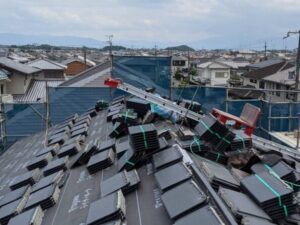奈良県香芝市にて新築屋根工事〈富士スレートドリーム30〉