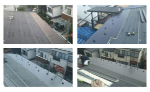 埼玉県さいたま市にて屋根修理ダンネツトップ8-1へのカバー工法屋根葺き
