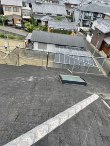 京都市山科区にて屋根修理〈立平葺きへのカバー工法〉 施工前