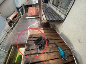 京都市にてトタン屋根修理 施工前