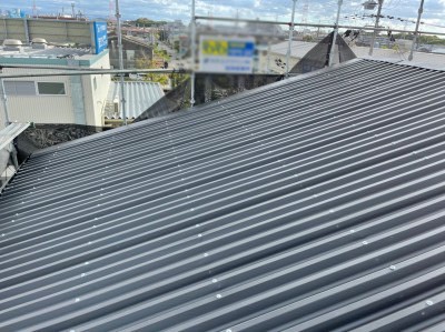 倉庫屋根修理 新屋根