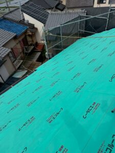 屋根修理 ルーフィングシート設置
