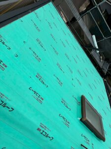 カバー工事 ルーフィングシート設置