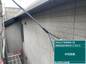 外壁塗装 伐採