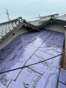 屋根修理 ルーフィングシート設置
