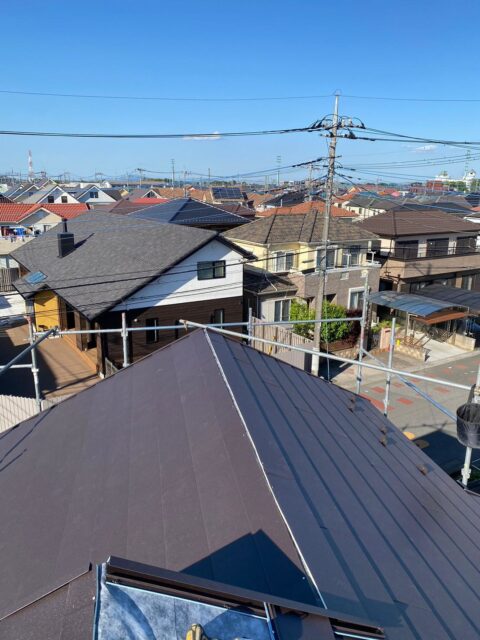 さいたま市大宮区にて屋根修理〈カラーベストからスーパーガルテクトへのカバー工法〉 施工後