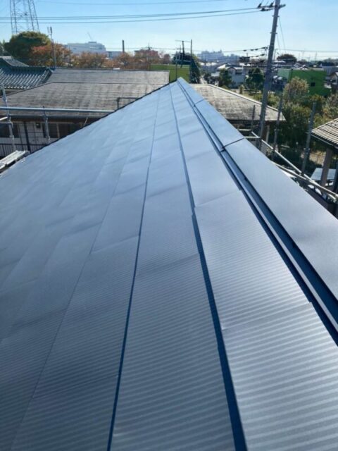 さいたま市見沼区にて屋根修理〈雹災による樋の穴あき・屋根の劣化〉 施工後