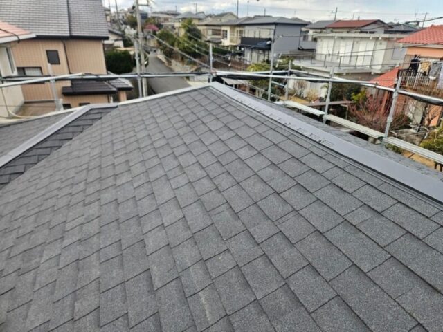 所沢市にて屋根修理・葺き替え工事〈瓦のズレや割れからの雨漏り〉 施工後