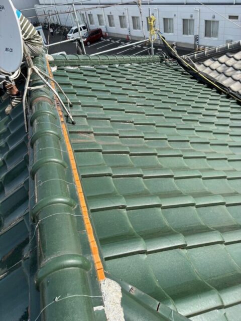 富士見市にて屋根修理・雨漏り修理〈日本瓦からの雨漏り〉 施工前