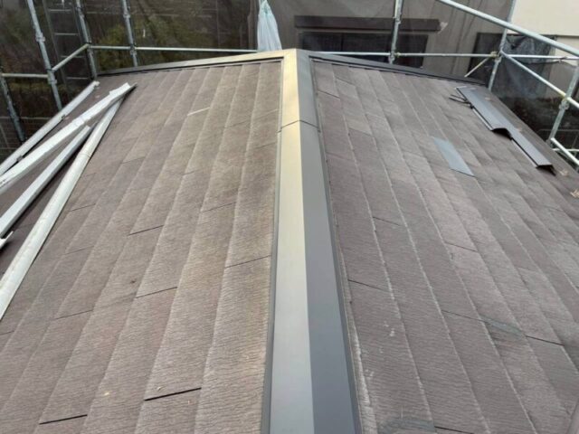 川崎市にて屋根修理〈棟板金の浮き・貫板交換〉 施工後