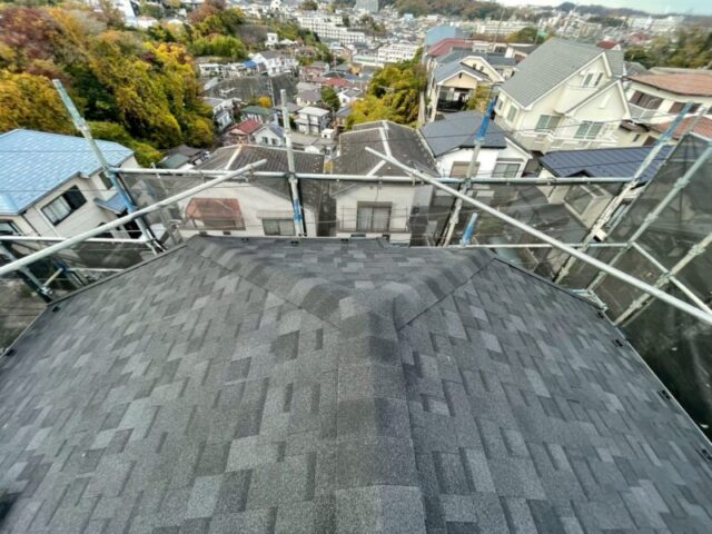 相模原市にて屋根修理〈パミール屋根からリッジウェイへのカバー工法〉 施工後