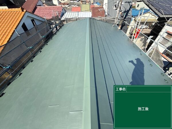 川口市にて屋根修理・葺き替え工事〈太陽光取り付けに伴う屋根修理〉 施工後