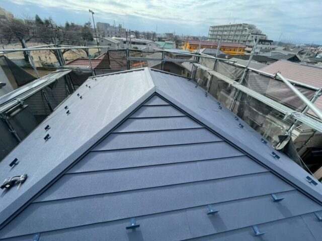 さいたま市北区にて屋根修理〈スーパーガルテクトへのカバー工法〉 施工後