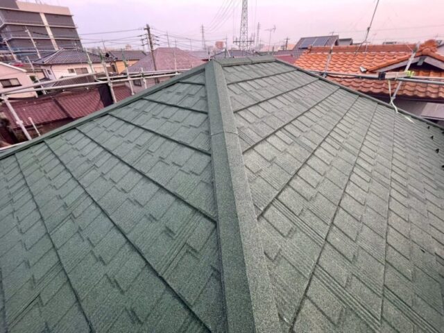 さいたま市西区にて屋根修理〈スレートからTルーフへのカバー工法〉 施工後