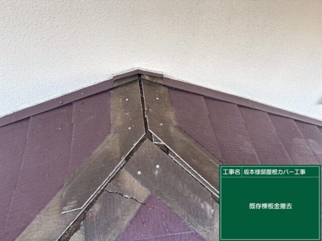 武蔵村山市にてカバー工法〈欠け・割れの屋根修理〉 施工前