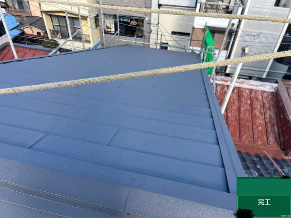 大阪市平野区にて屋根修理〈スーパーガルテクトへのカバー工法〉 施工後
