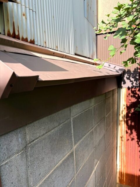 京都市中京区にて屋根修理〈瓦の落下箇所を板金でカバー〉 施工後