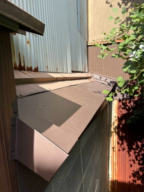 京都市中京区にて屋根修理〈瓦の落下箇所を板金でカバー〉 施工後